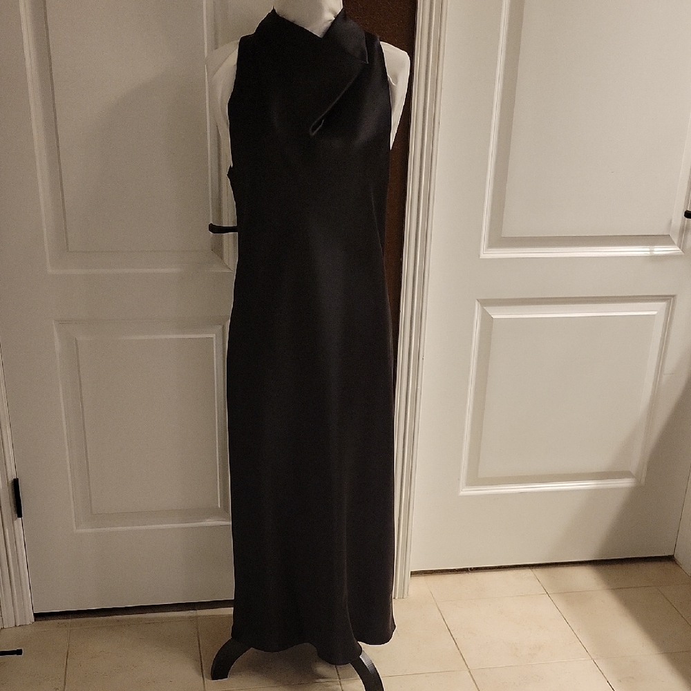 ANTONIO MELANI Black Halter Neck Maxi Dress
